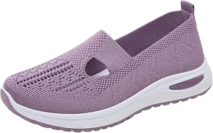 Women's Woven Orthopedic Breathable Soft Shoes Tennis Shoes Men Sports Casual Shoes Trendy High Top Sneakers Slip On Tennis Shoe Cross Trainer Shoe