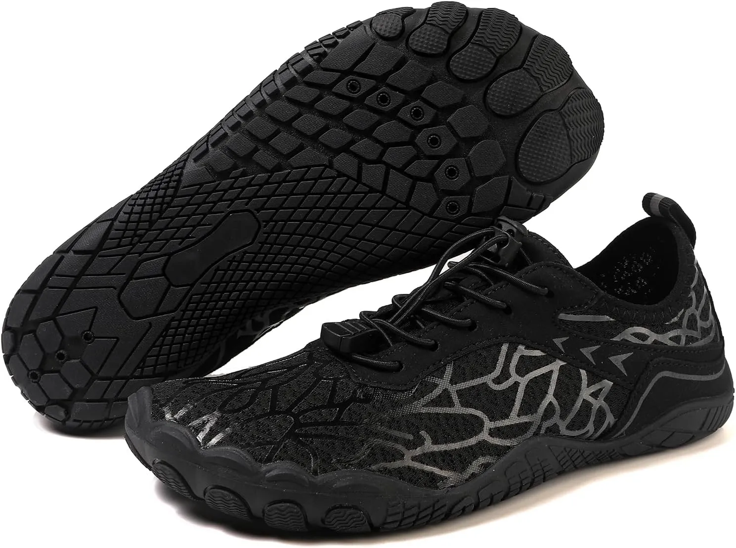 ZWRXW Hike Barefoot Shoes for Women Men Breathable & Non-Slip Athletic Footwear Wide Toe Water Shoes Quick-Dry Aqua Sock Barefoot Slip-On Soft Beach Aqua Sports Outdoor Shoe Hiking Walking Shoe