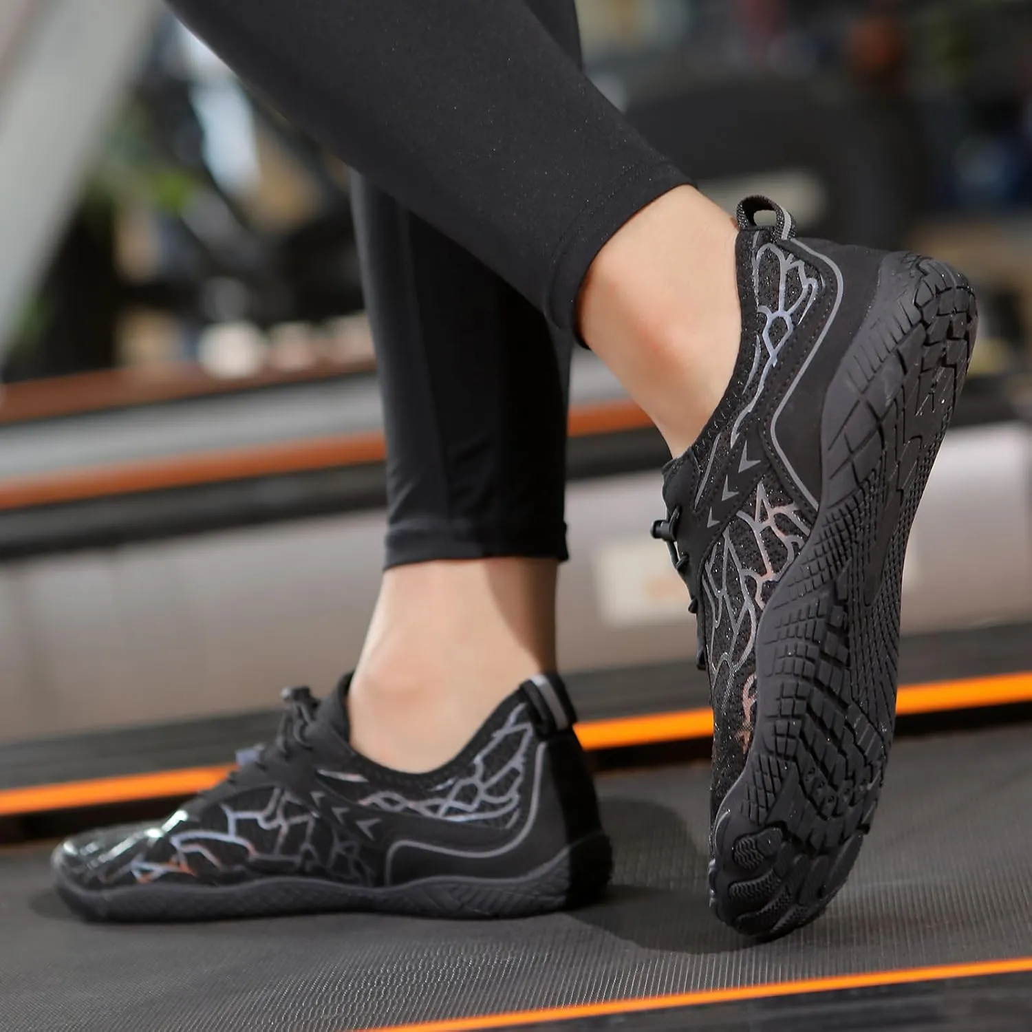 ZWRXW Hike Barefoot Shoes for Women Men Breathable & Non-Slip Athletic Footwear Wide Toe Water Shoes Quick-Dry Aqua Sock Barefoot Slip-On Soft Beach Aqua Sports Outdoor Shoe Hiking Walking Shoe